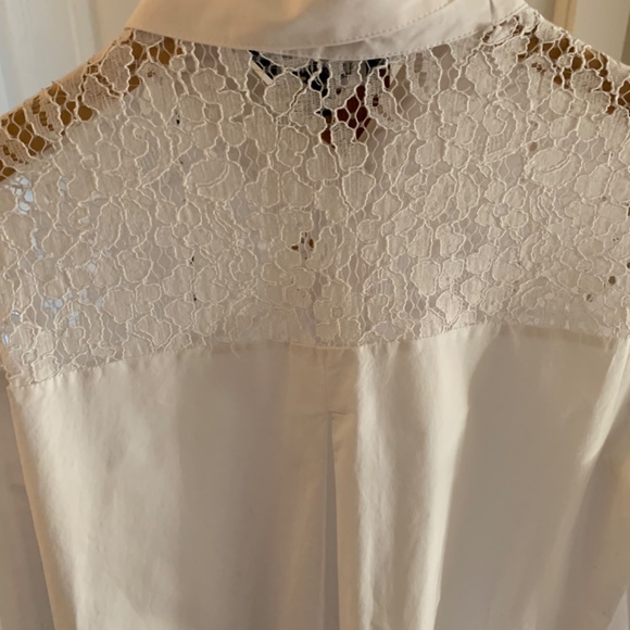 Ellen Tracy Stunning Lacey White Shirt - Picture 5 of 5